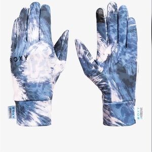 Roxy Large Gloves Hydrosmart Ski Liner Gloves in Wild Wind Darknight NWT